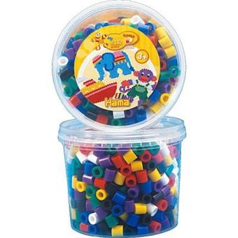 Hama - Pot de 600 perles - Hama Maxi : Perles vives - 1